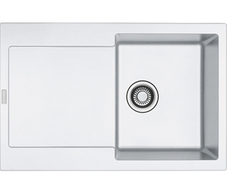 Franke Maris MRG 611 Fragranit+, push button valve, color Glacier, 114.0477.488