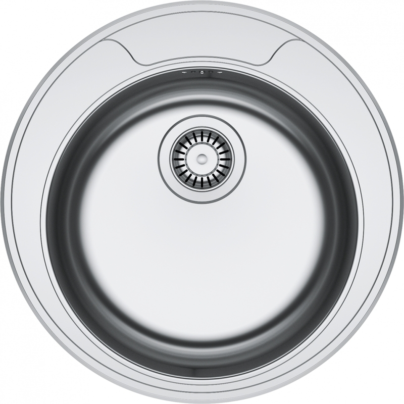 Franke Ronda ROX 610-39 Sisseehitatud kraanikauss, käsitsi juhitav, tahke roostevaba teras, 101.0714.971