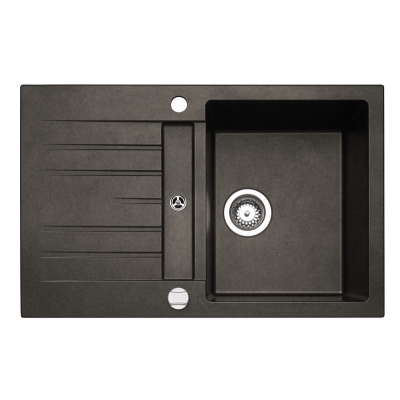 Naber built-in sink, composite, Corto 780, granite lava, 1106047