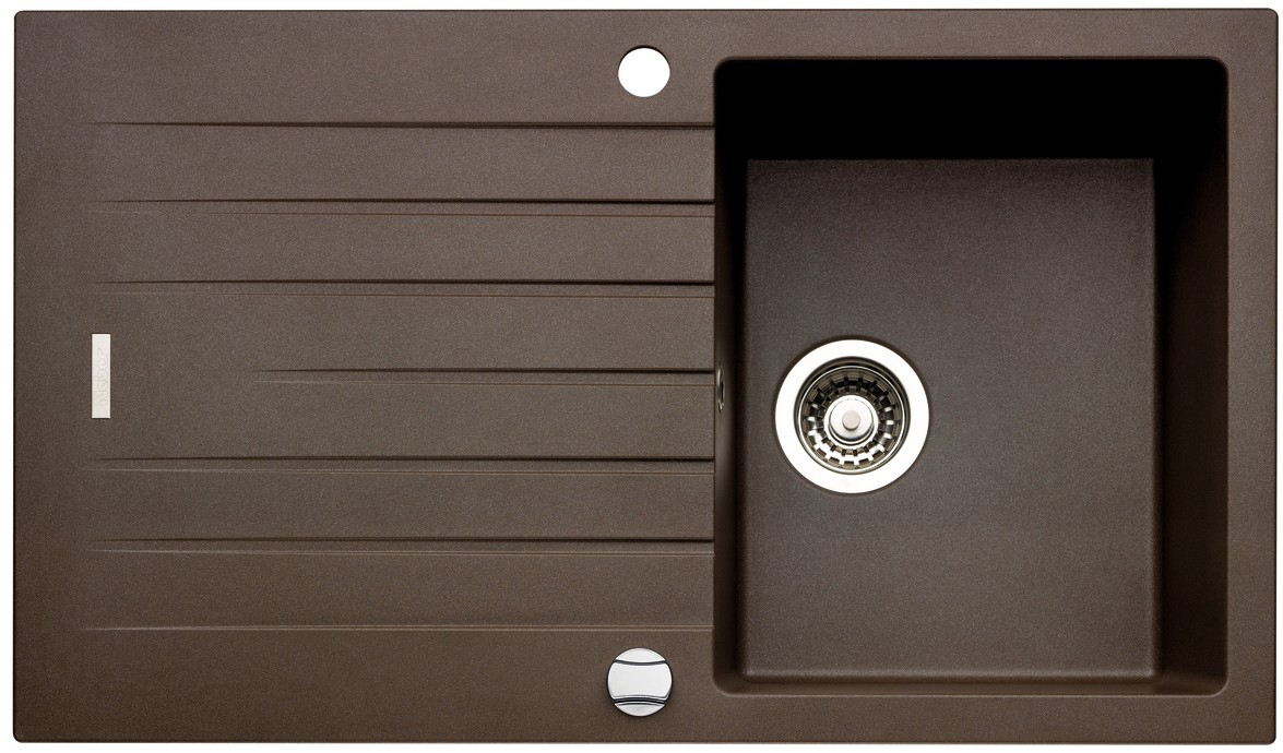 Naber set of built-in basins, composite, Angola 100, including Gramix 1 high-pressure fitting, granite espresso, 1106102