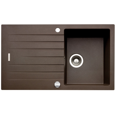 Naber set of built-in basins, composite, Angola 100, including Gramix 1 high-pressure fitting, granite espresso, 1106102