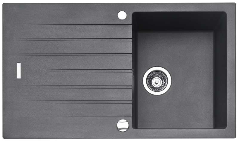 Naber set of built-in basins, composite, Angola 100, including Gramix 1 high-pressure fitting, granite lava, 1106107