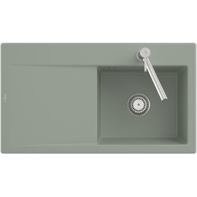 Villeroy &amp; Boch Subway Style 50, värvus R8 Morning Green, Premiumline, kraanikauss paremal