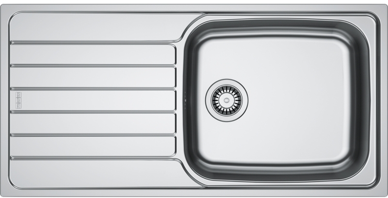 Franke Spark SKL 611-100 (50) XL sisseehitatud valamu roostevabast terasest linane, ekstsentriline klapp, pööratav, 101.0727.746