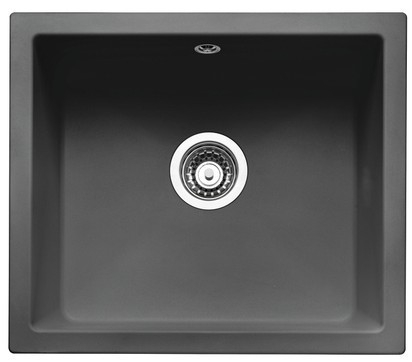 Naber Singoli 600, композит, раковина под монтаж, гранитная лава, эксцентричный набор, хромированный, 1106077