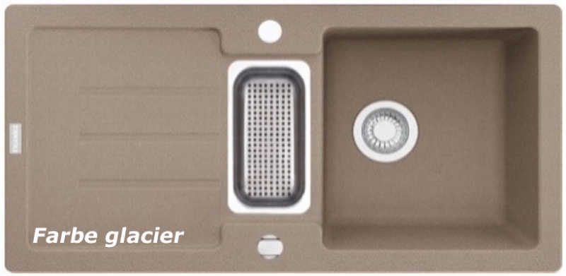 Franke Strata STG 651-86 Fragranit DuraKleen Plus, эксцентриковая корзина фильтра, цвет Glacier, 114.0336.415