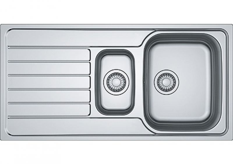 Franke Smart SKX 651 sisseehitatud valamu roostevaba teras, ekstsentrikklapp, pööratav, 101.0464.044