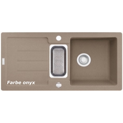 Franke Strata STG 651-86 Fragranit DuraKleen Plus, strainer basket stopper, color onyx, 114.0338.205