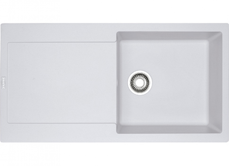 Franke Maris MRG 611-100 Fragranit+, push button valve, color Glacier, 114.0477.356