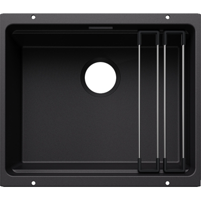 Blanco Etagon 500-U Silgranit, color black, including Etagon rail, 527754