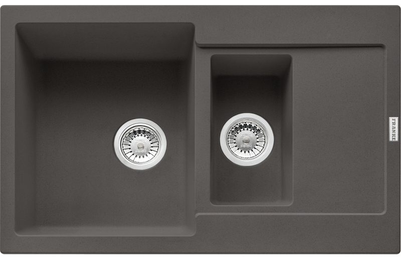 Franke Maris MRG 651-78 Fragranit+, push button valve, color slate gray, 114.0723.976