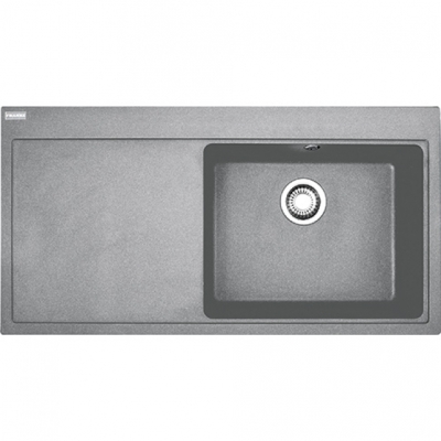 Franke Mythos MTG 611-100 Fragranit DuraKleen Plus, basin on the right, color stone gray, 114.0476.999