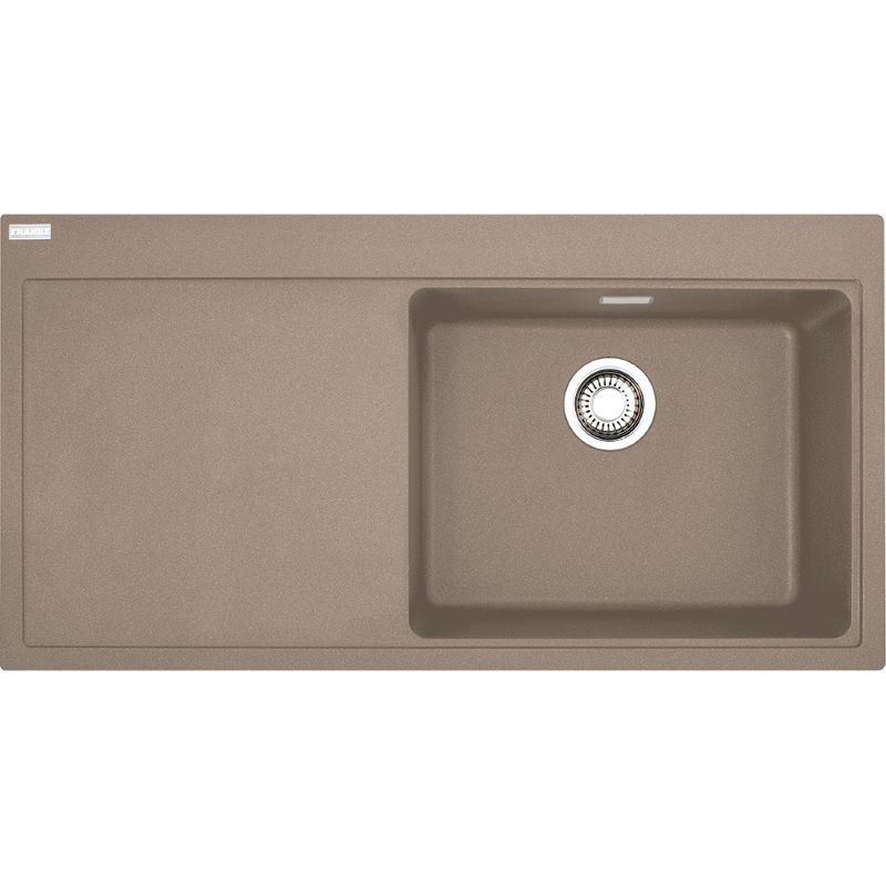 Franke Mythos MTG 611-100 Fragranit DuraKleen Plus, basin on the right, color cashmere, 114.0477.041