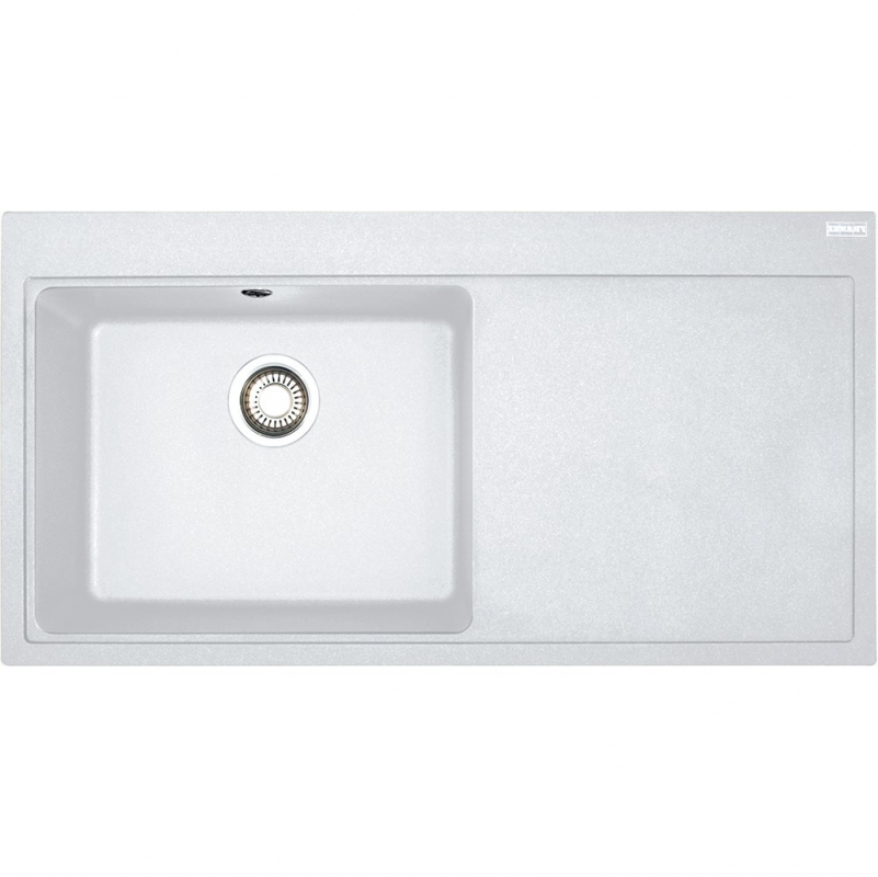 Franke Mythos MTG 611-100 Fragranit DuraKleen Plus, раковина слева, цвет Glacier, 114.0477.022