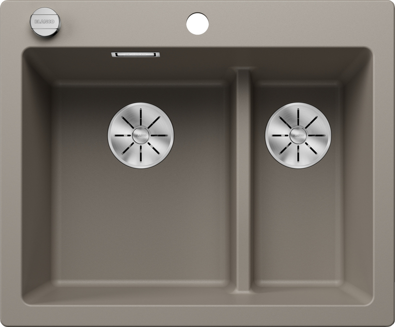 Встраиваемая мойка Blanco Pleon 6 Split, Силгранит, цвет тартуфо, 521696