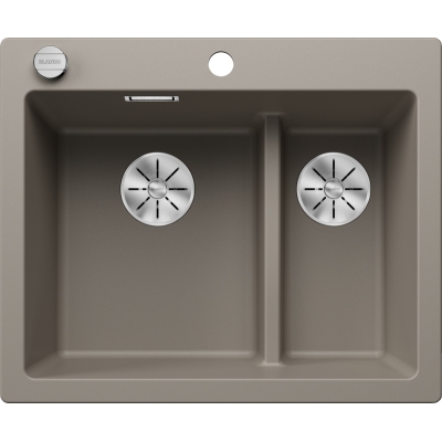 Blanco Pleon 6 Split built-in sink, Silgranit, color tartufo, 521696