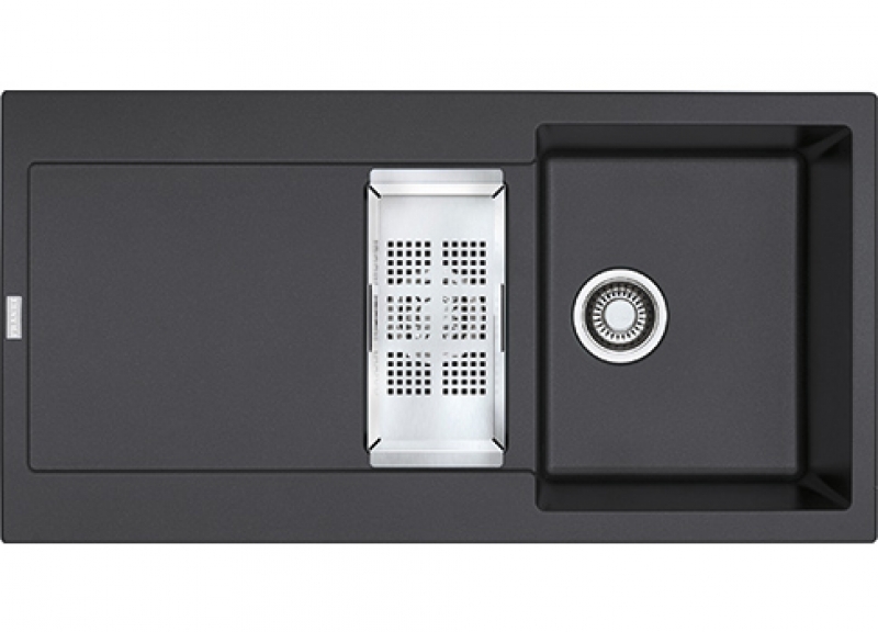 Franke Maris MRG 651 Fragranit+, встраиваемая мойка, кнопочный клапан, цвет оникс, 114.0477.257