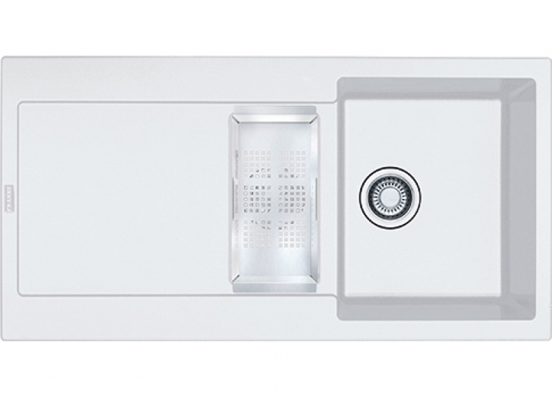 Franke Maris MRG 651 Fragranit+, встраиваемая мойка, кнопочный клапан, цвет Glacier, 114.0477.271