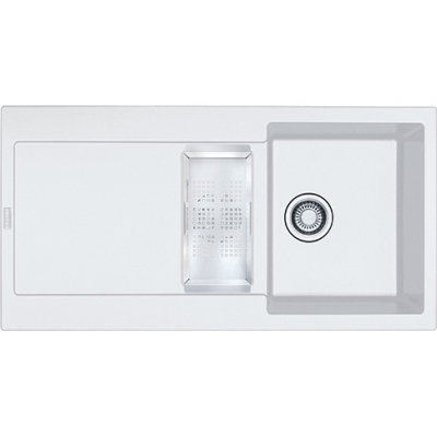 Franke Maris MRG 651 Fragranit+, built-in sink, push button valve, color Glacier, 114.0477.271