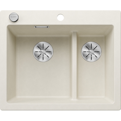 Blanco Pleon 6 Split built-in sink, Silgranit, color soft white, 527139