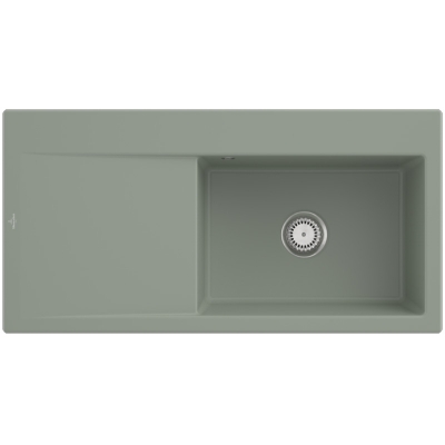 Villeroy &amp; Boch Subway Style 60, color R8 Morning Green, Premiumline, basin on the right