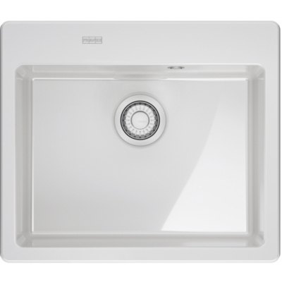 Franke Mythos X MYK 610-52 A, Fraceram ceramic sink, color Glacier glossy, 124.0747.163