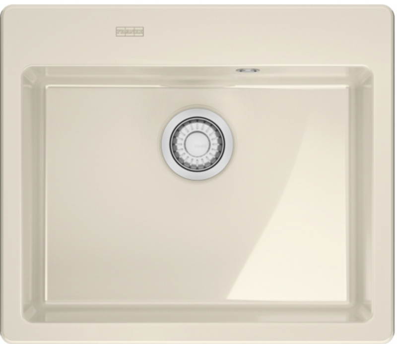 Franke Mythos X MYK 610-52 A, Fraceram ceramic sink, color Magnolia glossy, 124.0747.162