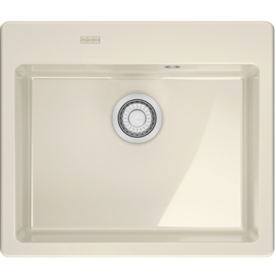 Franke Mythos X MYK 610-52 A, Fraceram ceramic sink, color Magnolia glossy, 124.0747.162