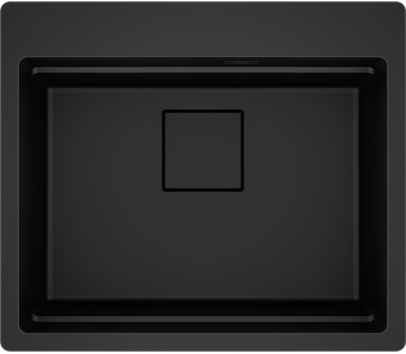 Franke Kubus 2 Pro KNG Pro 610-53 A built-in sink, Fragranite, color Black Matt - Black Collection, 114.0747.295