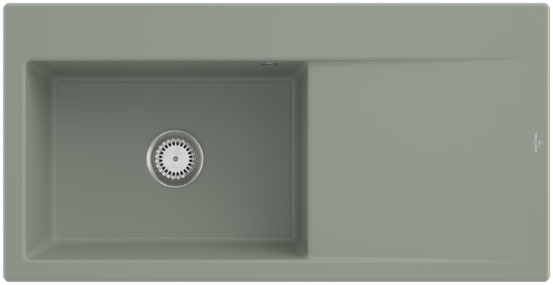 Виллерой и amp; Boch Subway Style 60, цвет R8 Morning Green, Premiumline, раковина слева