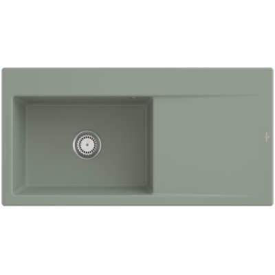 Villeroy &amp; Boch Subway Style 60, color R8 Morning Green, Premiumline, basin on the left
