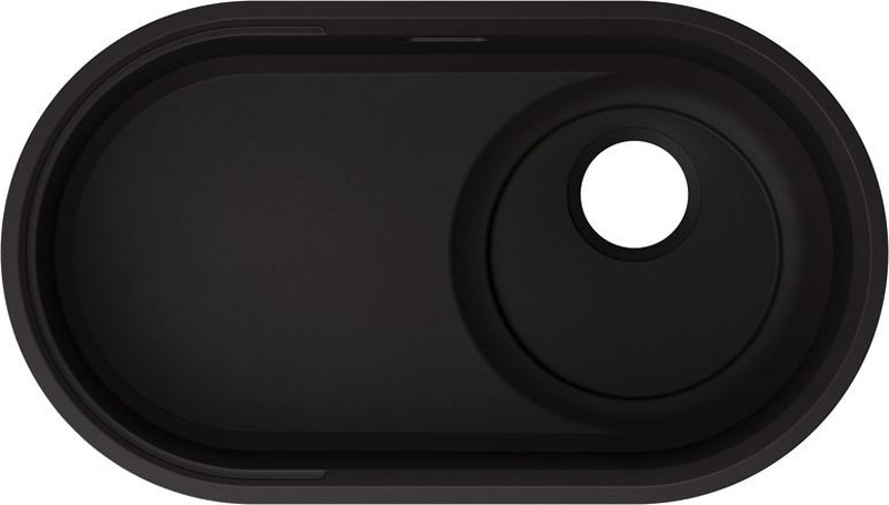 Blanco Oovalon 700-IF Velgranit sisseehitatud valamu lame serv, müstiline must, 527991