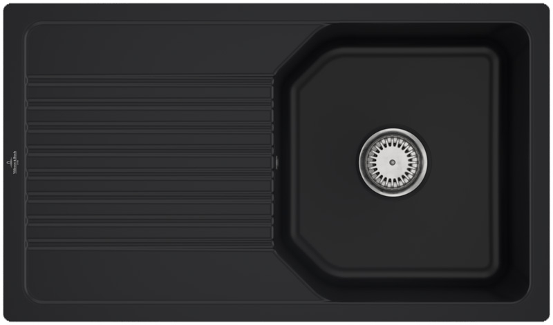 Villeroy &amp; Boch Linara 50 flat, color R7 Pure Black, Premiumline