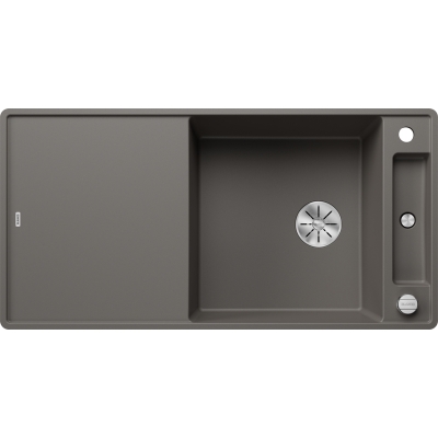 Blanco Axia III XL 6 S-F Silgranit, цвет «серый вулкан», включая стеклянную разделочную доску, слив InFino, 527236