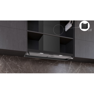 Siemens LJ95BCC60, iQ300, integreeritud disainkubu, 60 cm, läbipaistev klaas, matt must, kr: B, garantiiga 5 aastat!