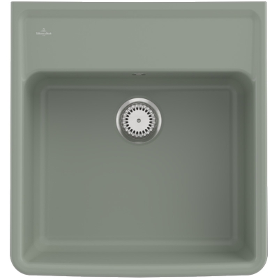 Villeroy &amp; Boch single bowl sink, color R8 Morning Green, Premiumline