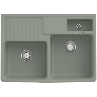 Villeroy &amp; Boch topeltkaussiga valamu, värvus R8 Morning Green, Premiumline