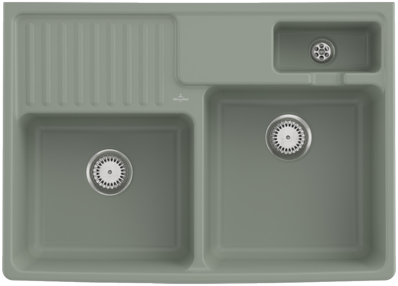 Villeroy &amp; Boch topeltkaussiga valamu, värvus R8 Morning Green, Premiumline