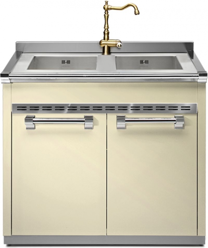 Стальная модульная система Ascot, модуль мойки, 90 см, Crema, A9S-L2CR, с гарантией 5 лет!