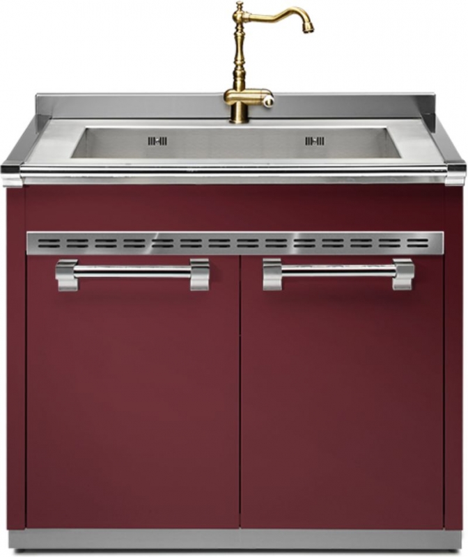 Steel Ascot Modular System, модуль мойки, 90 см, Бордо, A9S-L1GBR, с гарантией 5 лет!