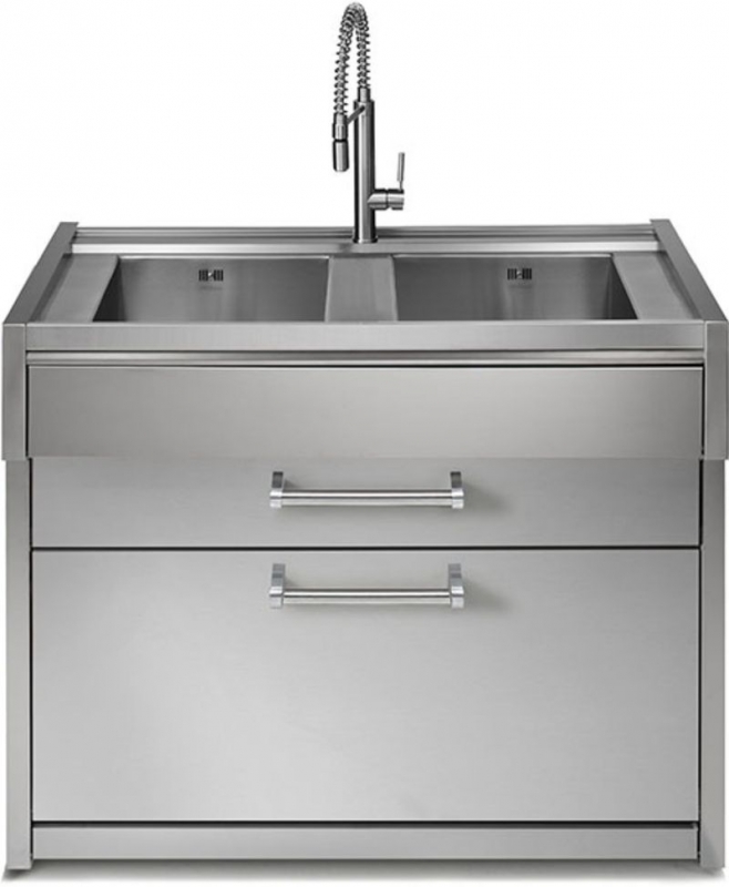 Модульная система Steel Genesi, модуль мойки, 120 см, нержавеющая сталь, GQ12C-L2SS, с гарантией 5 лет!