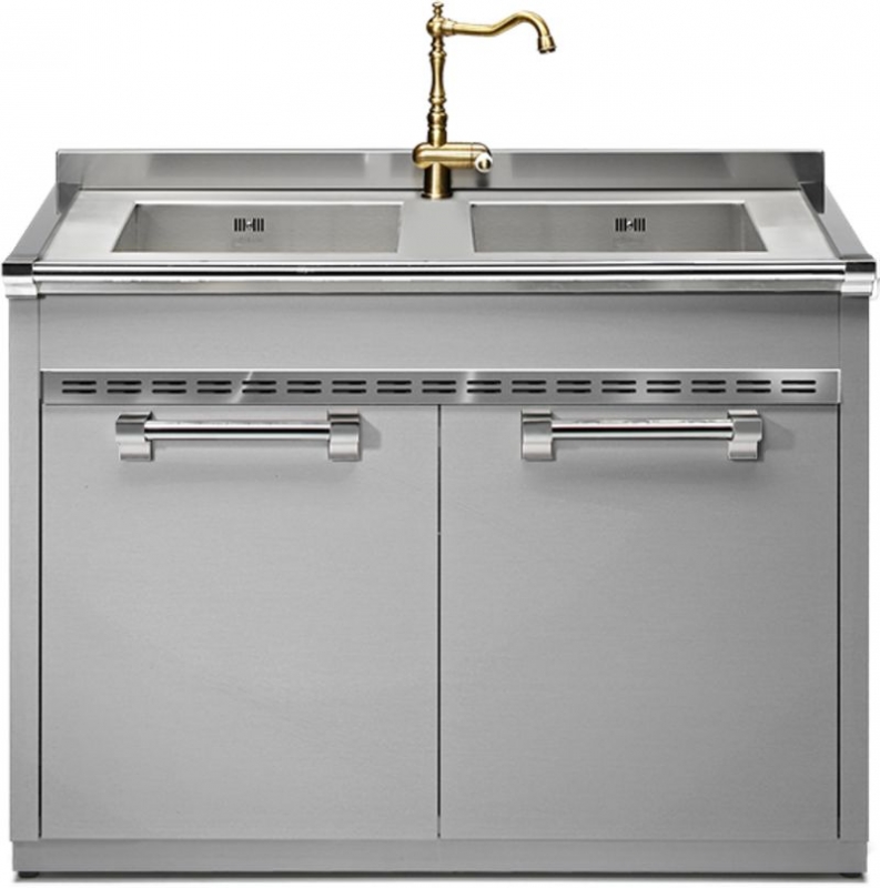 Стальная модульная система Ascot, модуль мойки, 120 см, нержавеющая сталь, A12S-L2SS, с гарантией 5 лет!