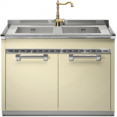 Steel Ascot Modular System, sink module, 120 cm, Crema, A12S-L2CR, with 5 year guarantee!