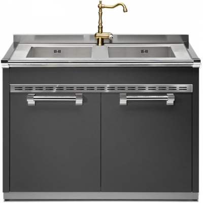 Steel Ascot Modular System, sink module, 120 cm, Anthracite, A12S-L2AN, with 5 year guarantee!