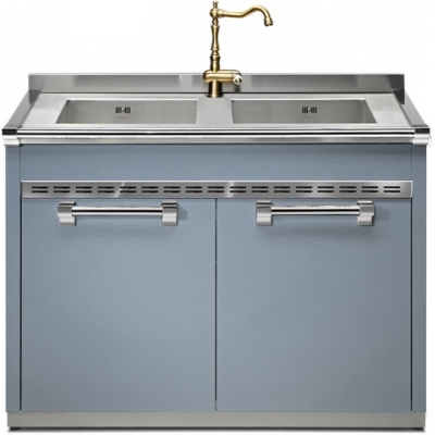 Steel Ascot Modular System, sink module, 120 cm, Celeste, A12S-L2CE, with 5 year guarantee!