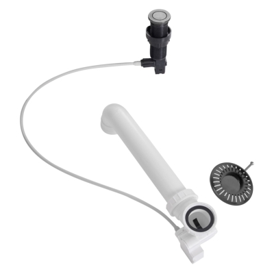 Reginox push button eccentric, color gun metal ll, R39816