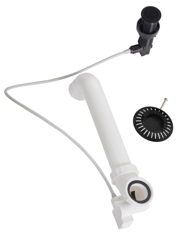 Reginox push button eccentric, color jet black, R35801