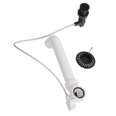 Reginox push button eccentric, color matt black ll, R40225