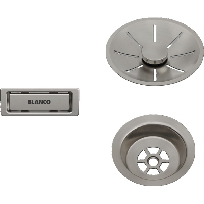 Blanco, drain/overflow set for single basins, satin platinum, 207406