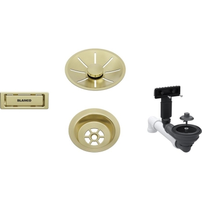 Blanco drain set, InFino without drain remote control, satin gold, 207423